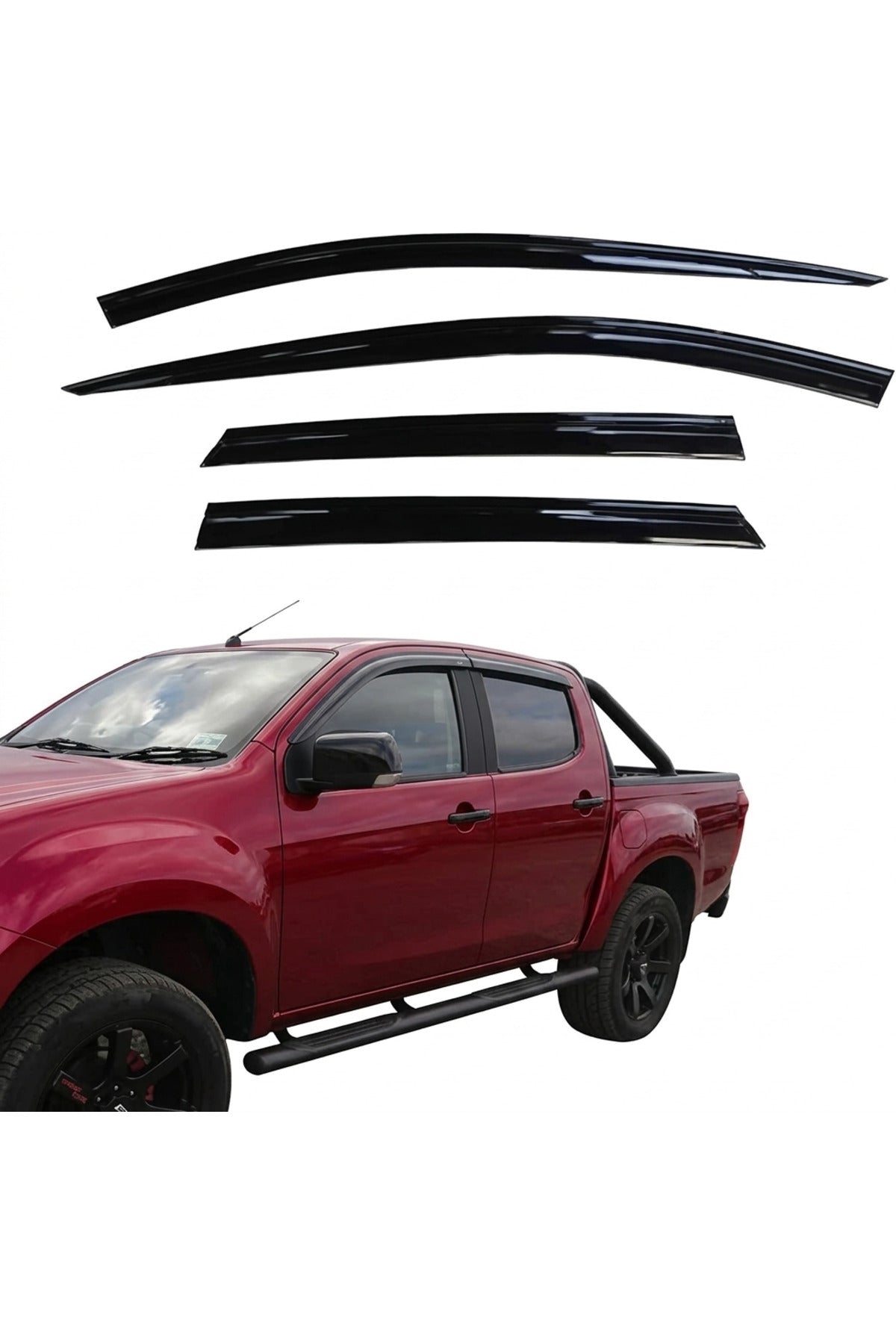 2021+İsuzu D-Max Cam Rüzgarliği Si̇yah İthal Ürün