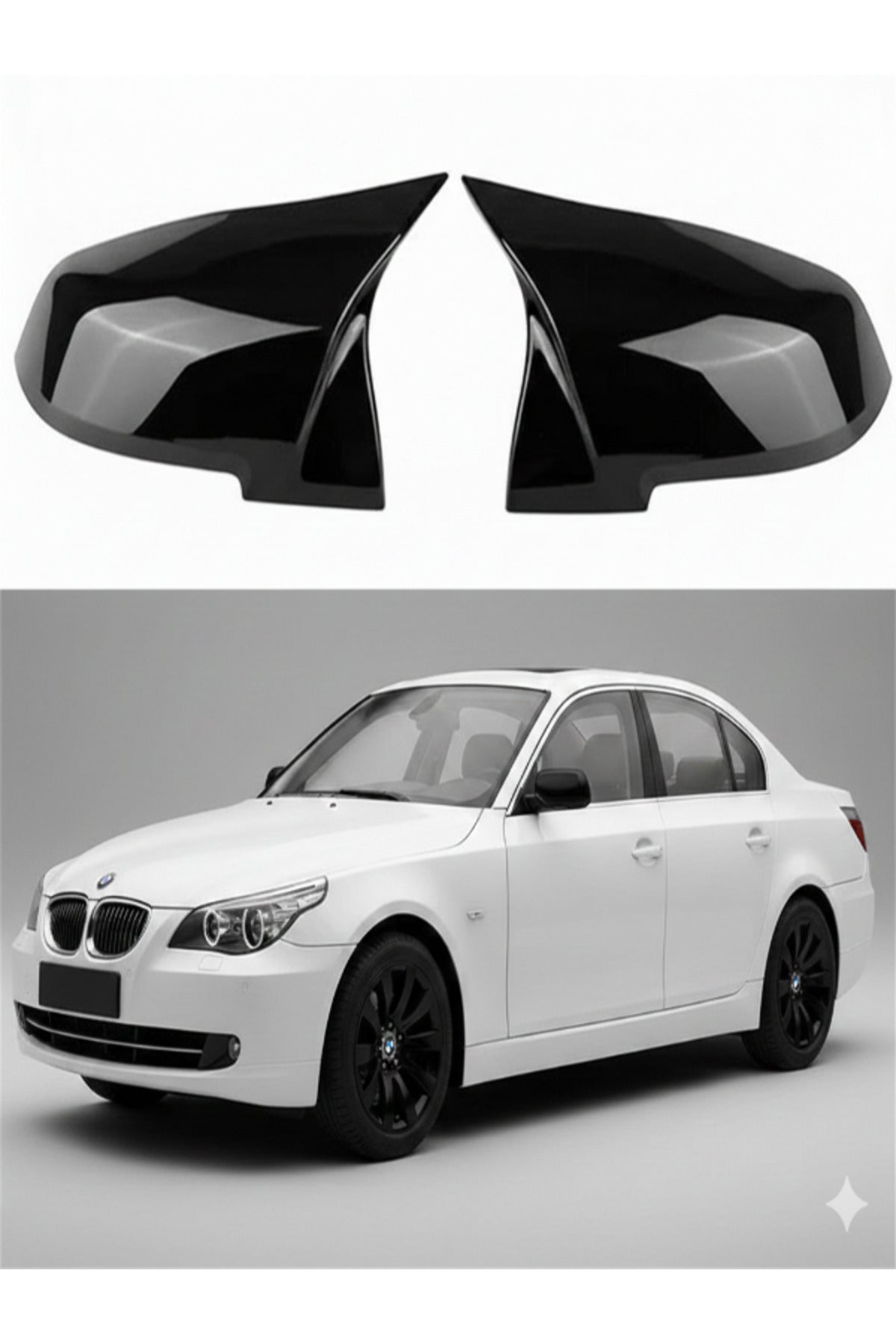 Bmw 5 Seri̇si̇ E60 Batman Yarasa Ayna Kapaği Parlak Si̇yah