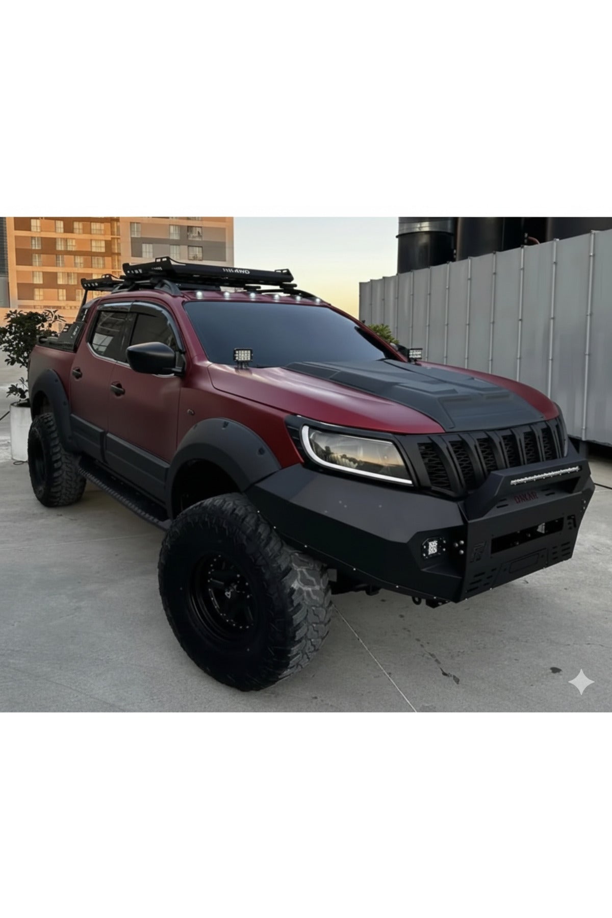 2015+ Nissan Navara Np300 Kaput Üstü Scoop Kaplama Kabartma Koruma Dodik Mat Siyah