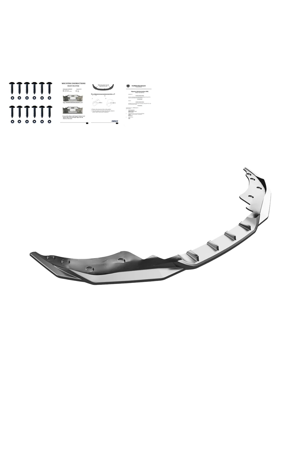 Bmw 4 Serisi G22 2020+ Ön Lip Parlak Siyah Sport Ön Tampon Lipi Body Kit Ön Alt Lip Spoiler