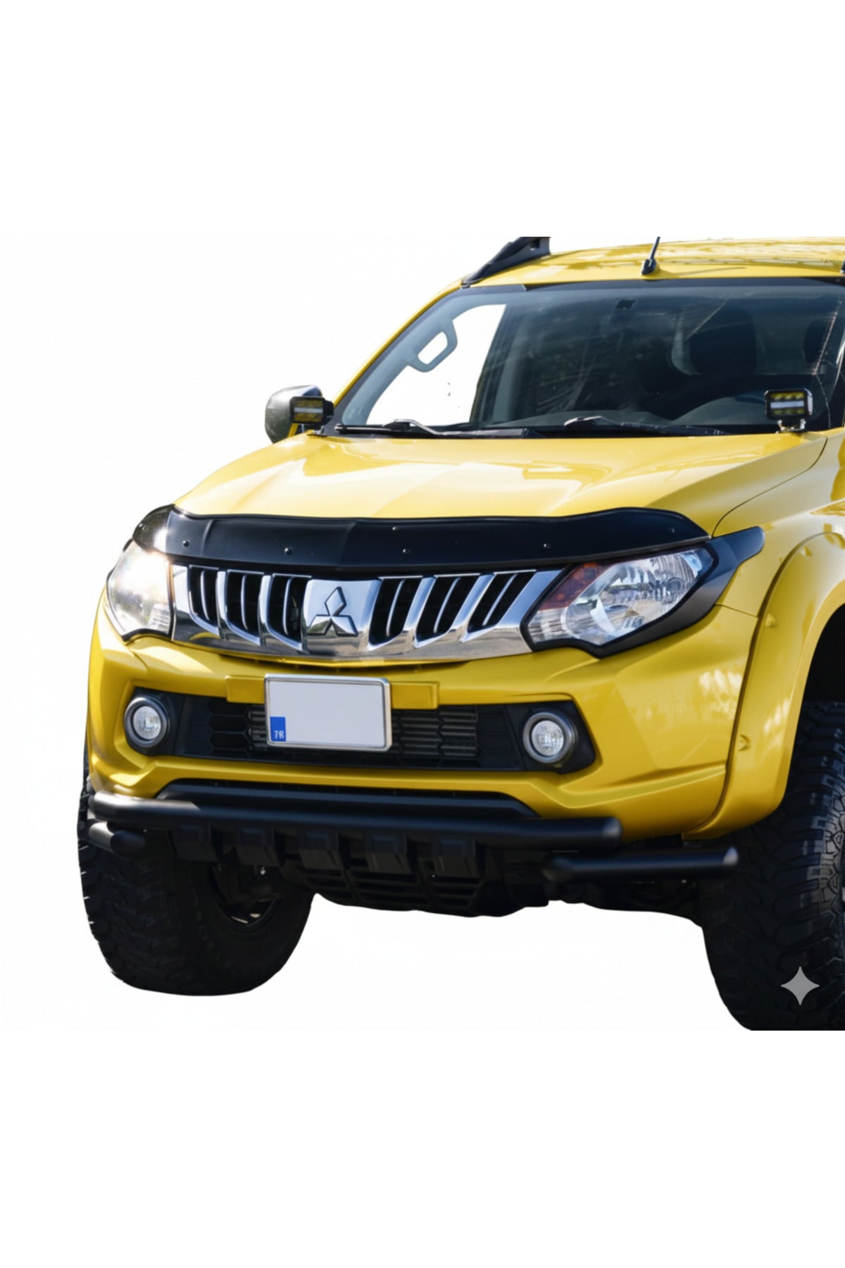 Mitsubishi L200 2008+ Shark Ön Tampon Koruma Demiri | Ön Tampon Koruma Barı – Siyah