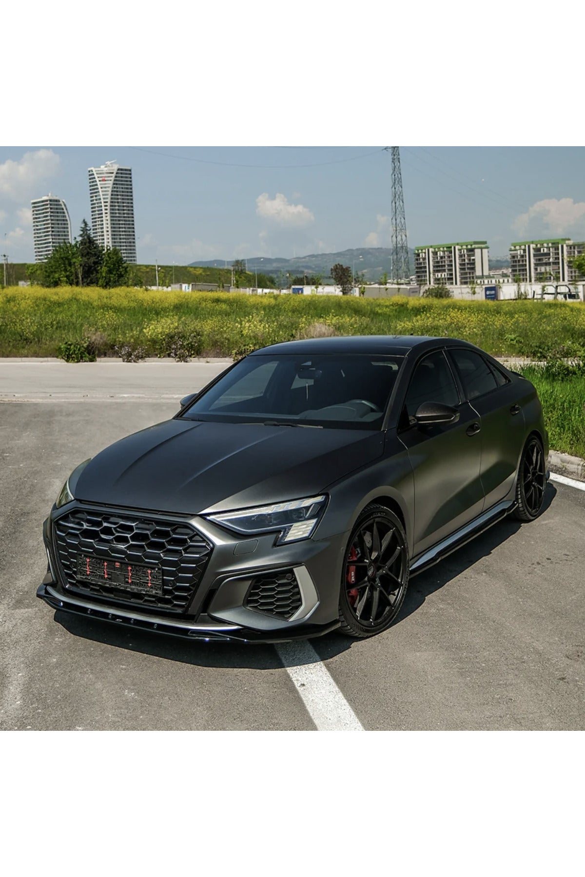 Audi A3 S Line 2020+ Yan Marşpiyel 8Y Kasa Piano Black Marşpiyel Eki Seti