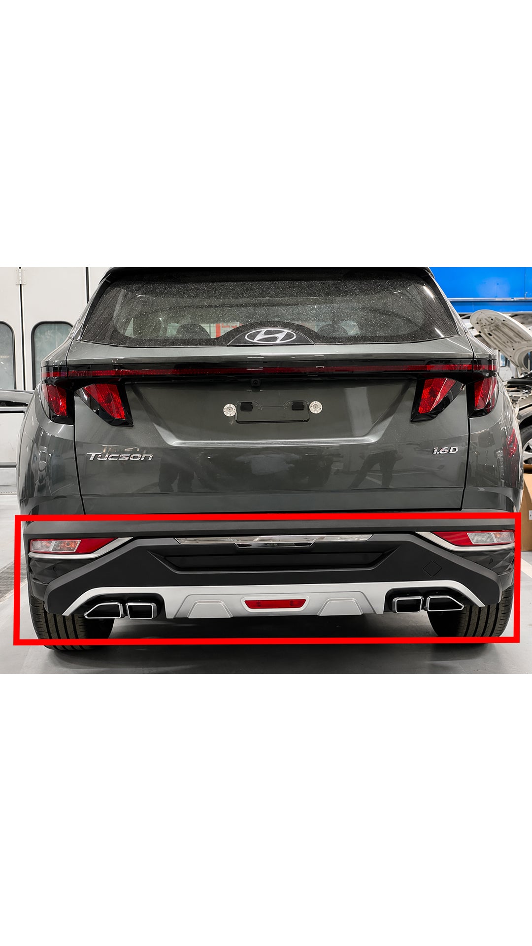 2021-2023 Hyundai Tucson Arka Tampon Koruma Difüzör İthal | Premium Arka Tampon Eki | Sportif Tasarım
