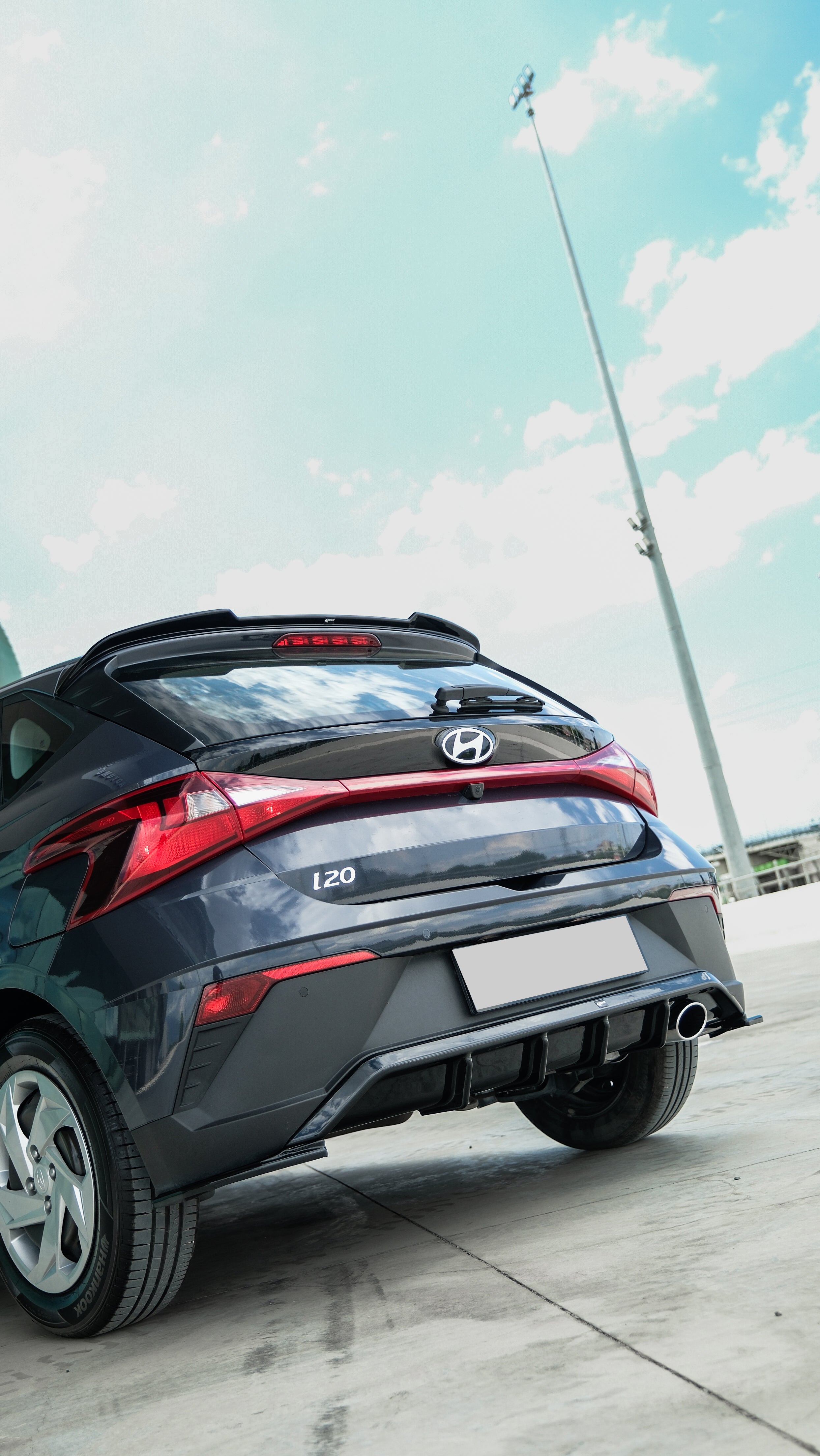 Hyundai i20 2023+ Body Kit Set Ön Lip Marşpiyel Difüzör Arka Flap Bagaj Spoiler Parlak Siyah