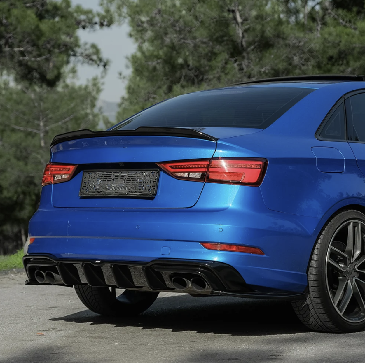 AUDI S3 Sedan 8V Makyajlı Kasa 2016-2020 Uyumlu Arka Difüzör