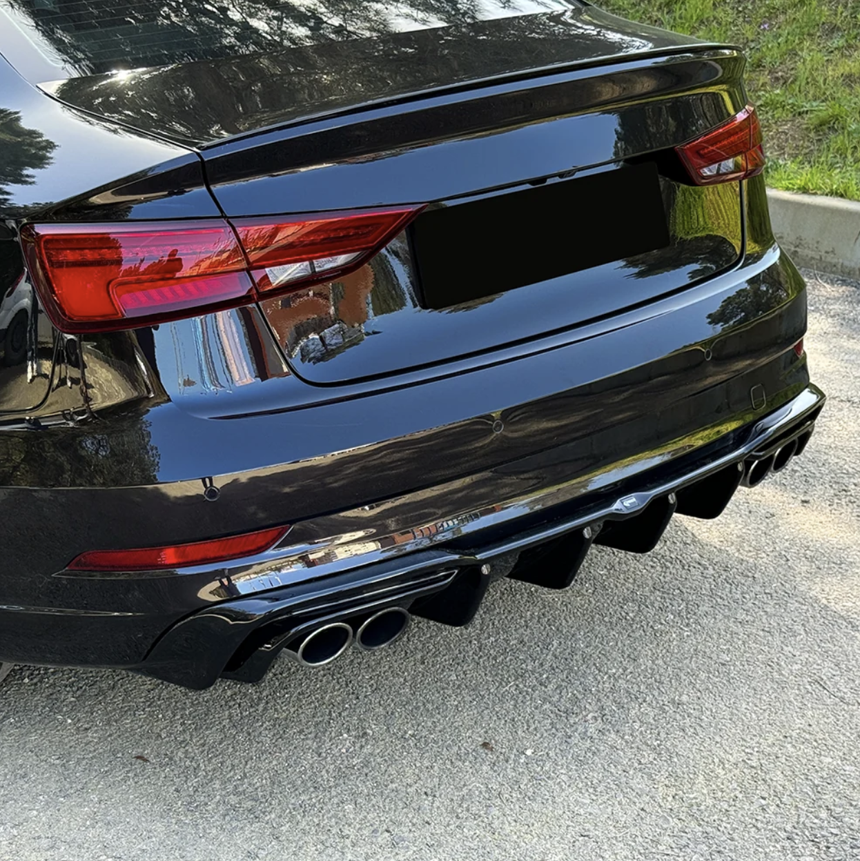 AUDI S3 Sedan 8V Makyajlı Kasa 2016-2020 Uyumlu Arka Difüzör