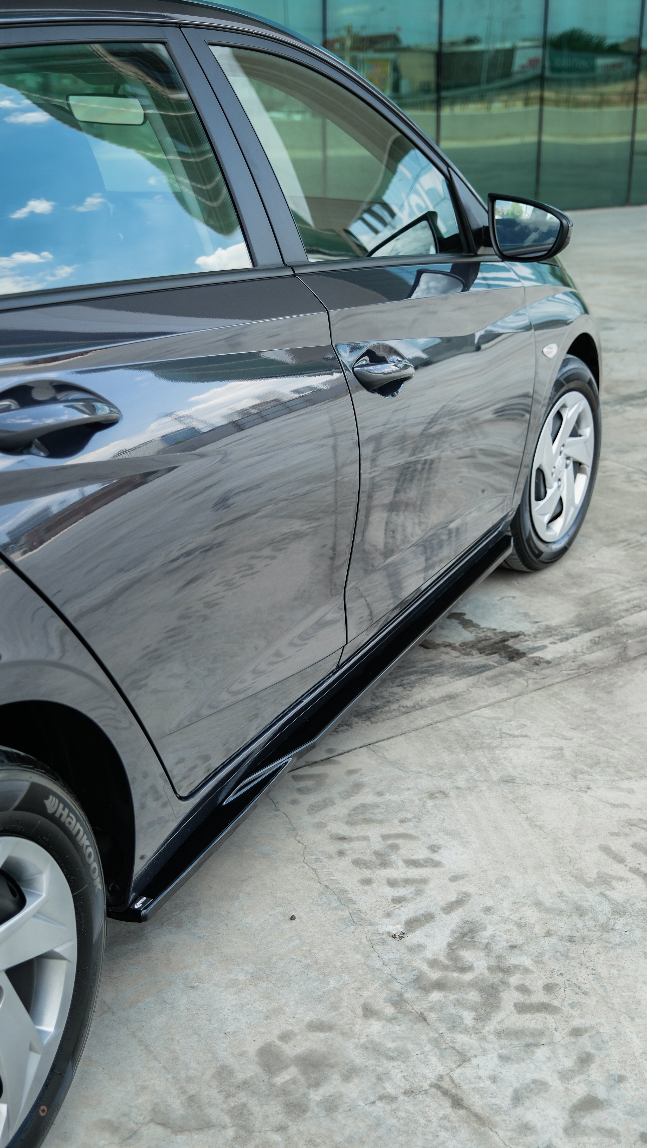 Hyundai i20 2023+ Body Kit Set Ön Lip Marşpiyel Difüzör Arka Flap Bagaj Spoiler Parlak Siyah