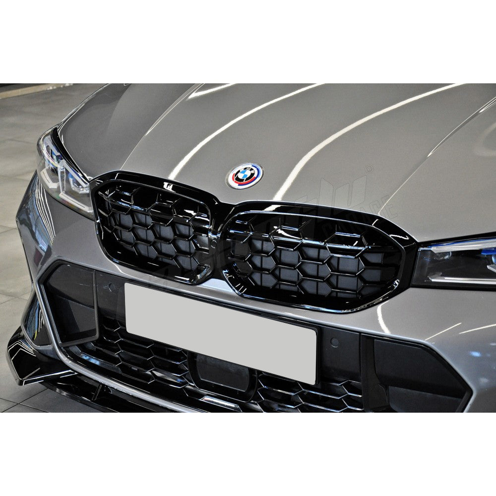 BMW G20 LCI 2022+ M340i Diamond Panjur | İthal Piano Black Ön Böbrek