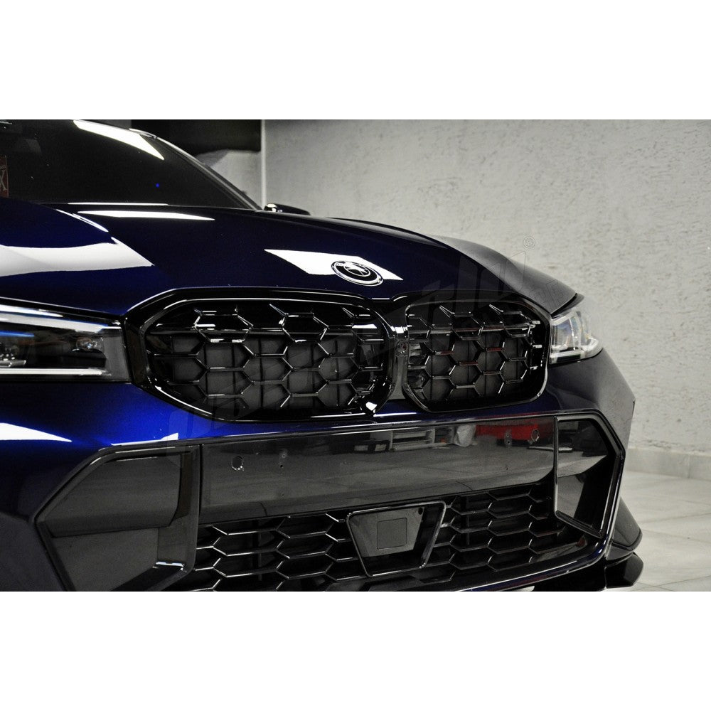 BMW G20 LCI 2022+ M340i Diamond Panjur | İthal Piano Black Ön Böbrek