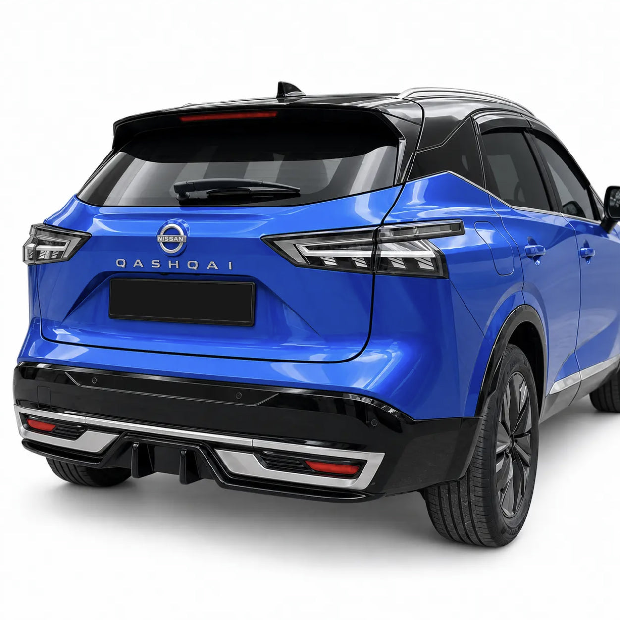 Nissan Qashqai J12 Facelift 2024+ Parlak Siyah Arka Difüzör | Sportif Arka Tampon Eki