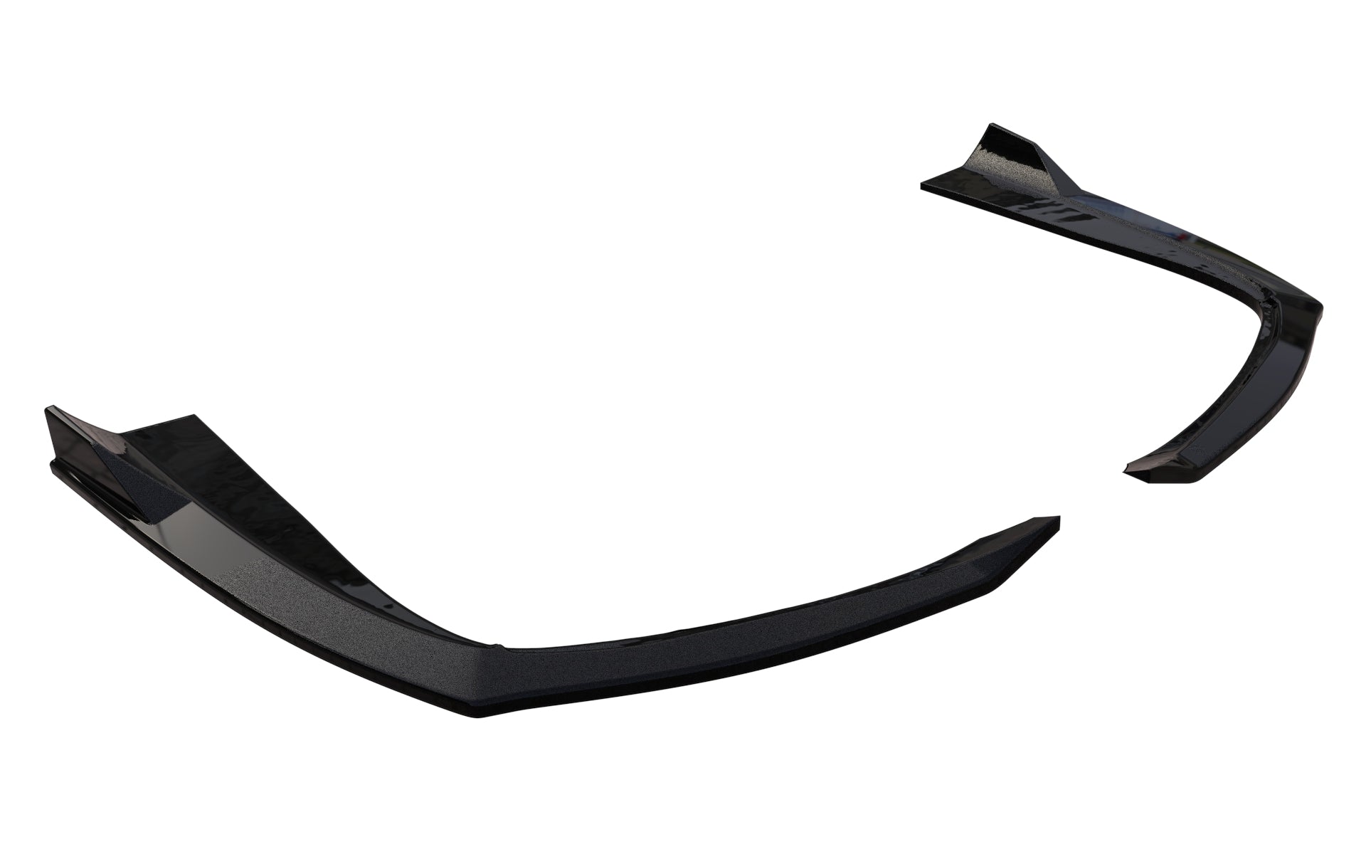 Mercedes W205 C Serisi AMG 2014-2018 Parlak Siyah Arka Flap Seti | Sportif Arka Tampon Eki