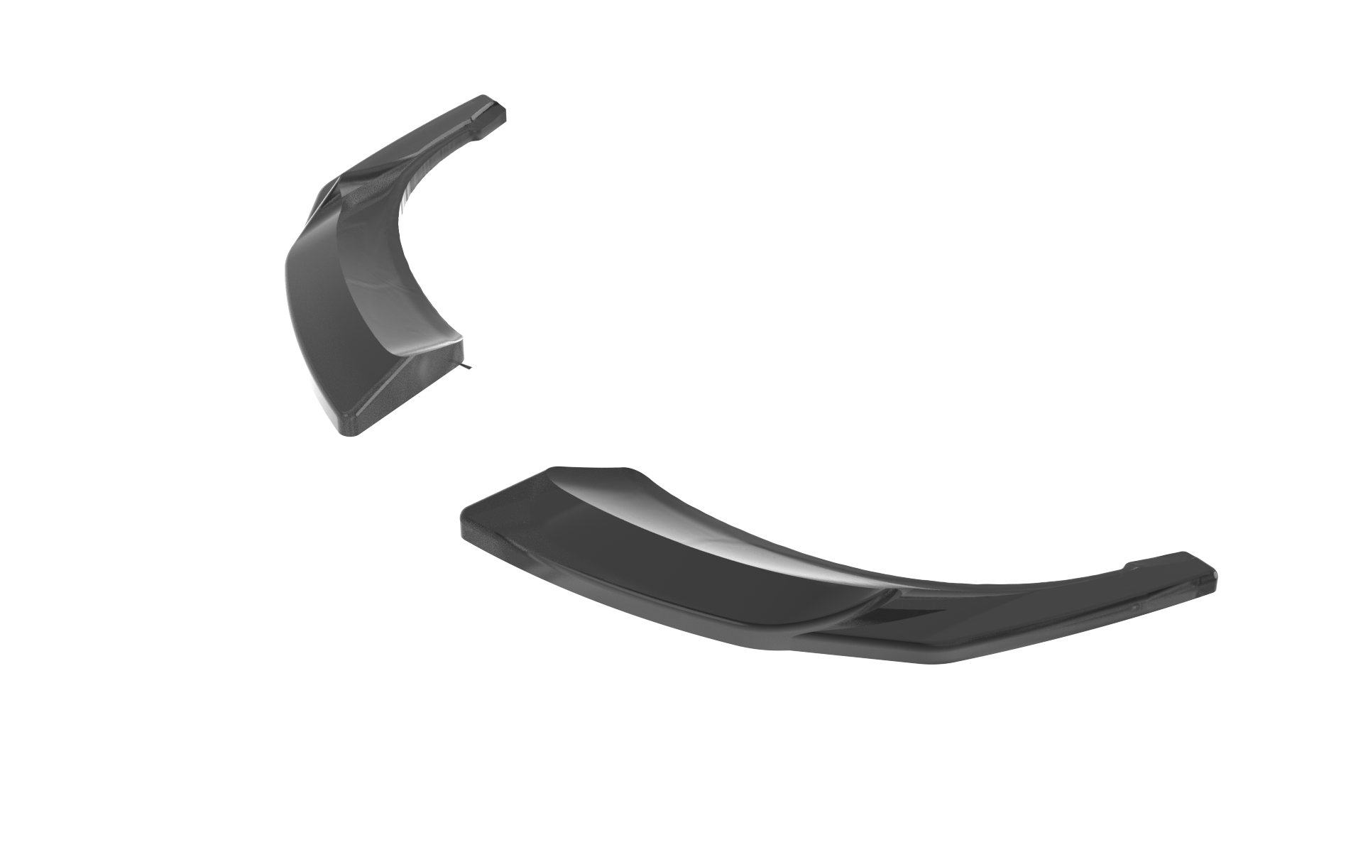 Volkswagen Tiguan R-Line 2020-2024 Parlak Siyah Arka Flap Seti | Sportif Arka Tampon Eki