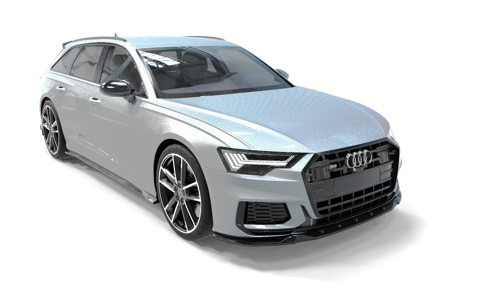 Audi A6 S Line 2019+ Sedan / Avant Parlak Siyah Yan Marşpiyel Seti | Sportif Yan Etek