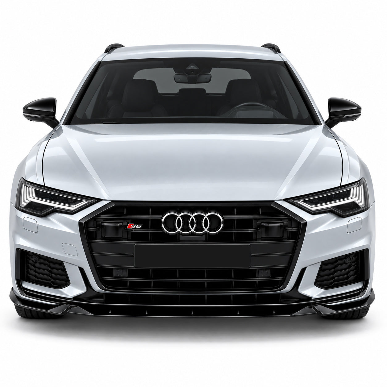 Audi A6 S Line 2019+ Parlak Siyah Ön Lip | Sportif Ön Tampon Eki