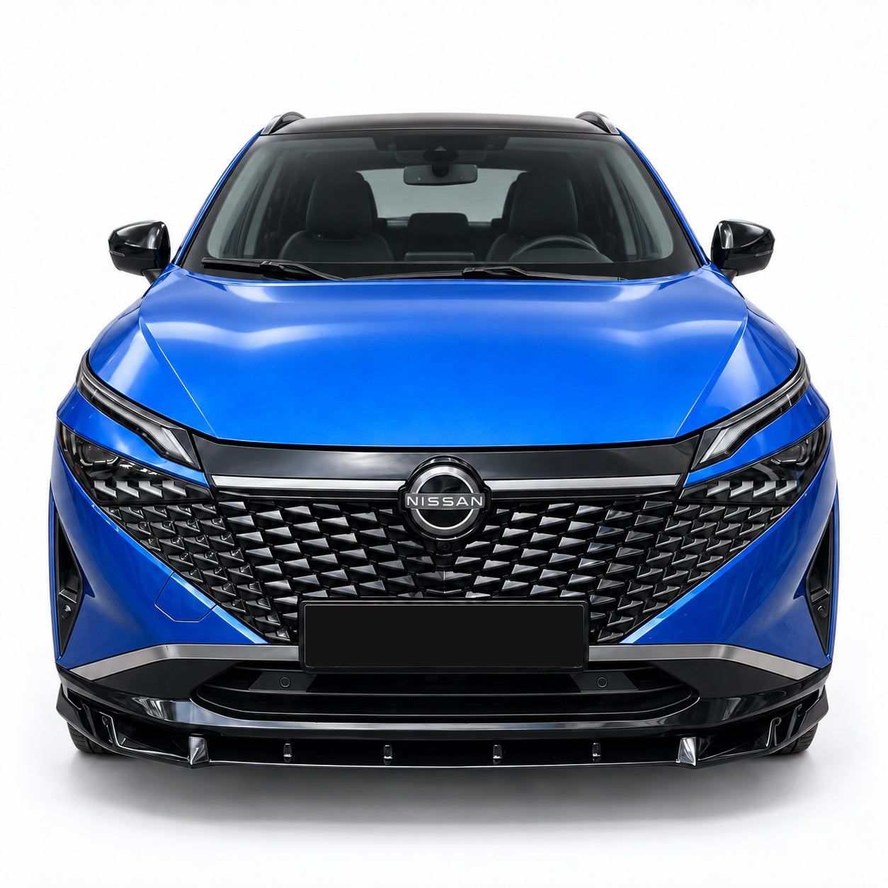Nissan Qashqai J12 Facelift 2024+ Parlak Siyah Ön Lip | Sportif Ön Tampon Eki