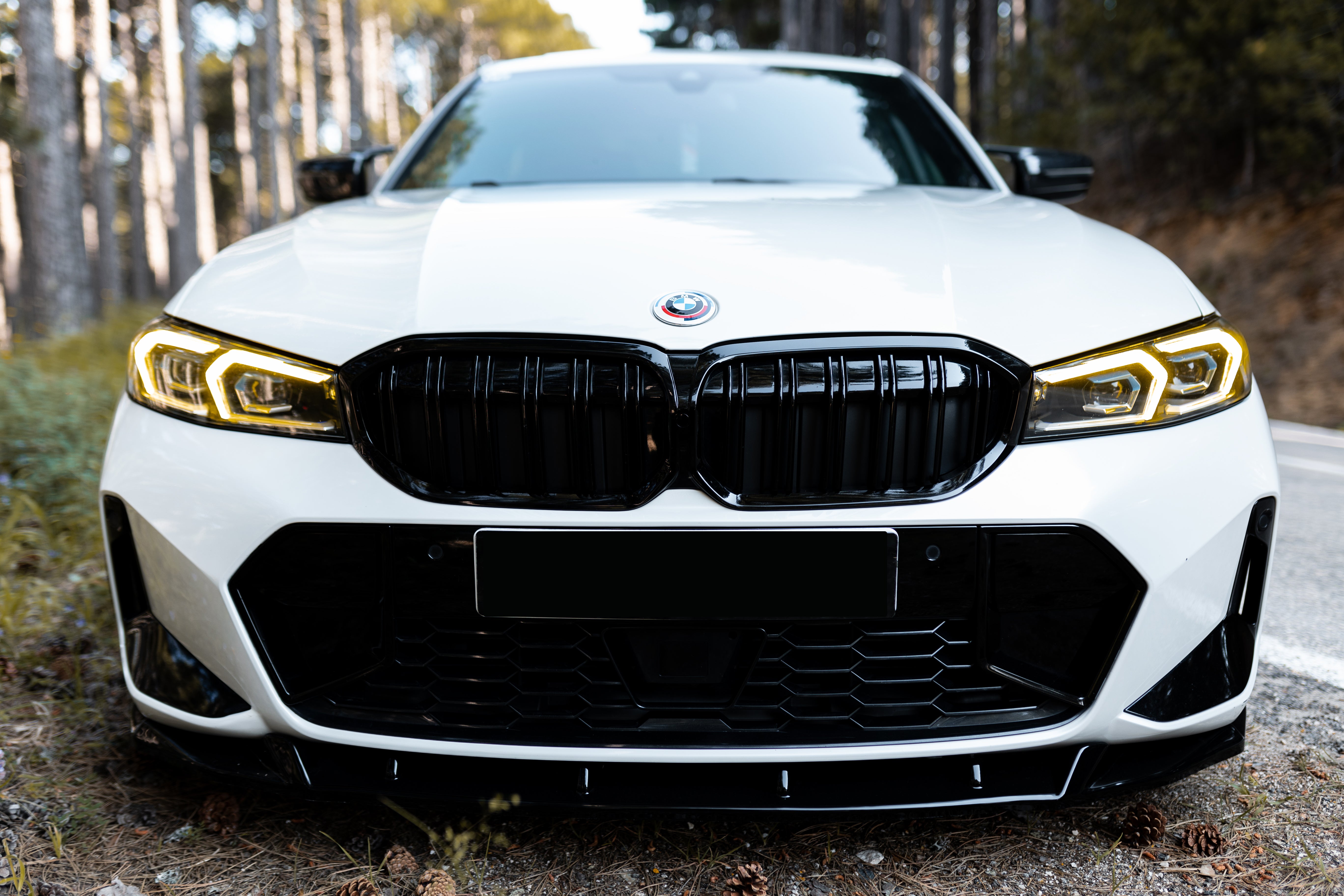 BMW 3 Serisi G20 LCI M Sport 2022+ V2 Parlak Siyah Ön Lip | Sportif Ön Tampon Eki
