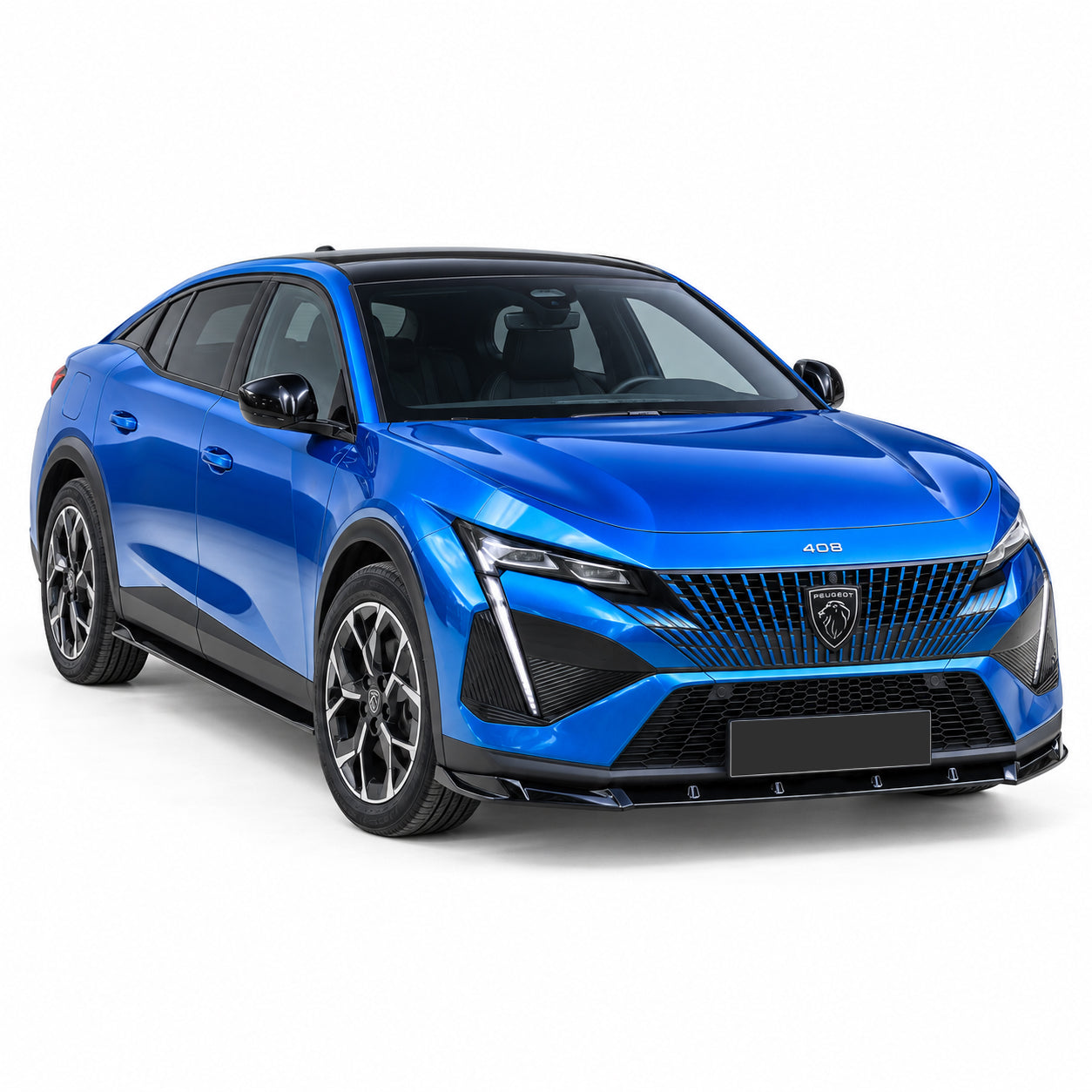 Peugeot 408 GT & Allure 2022+ Parlak Siyah Ön Lip | Sportif Ön Tampon Eki