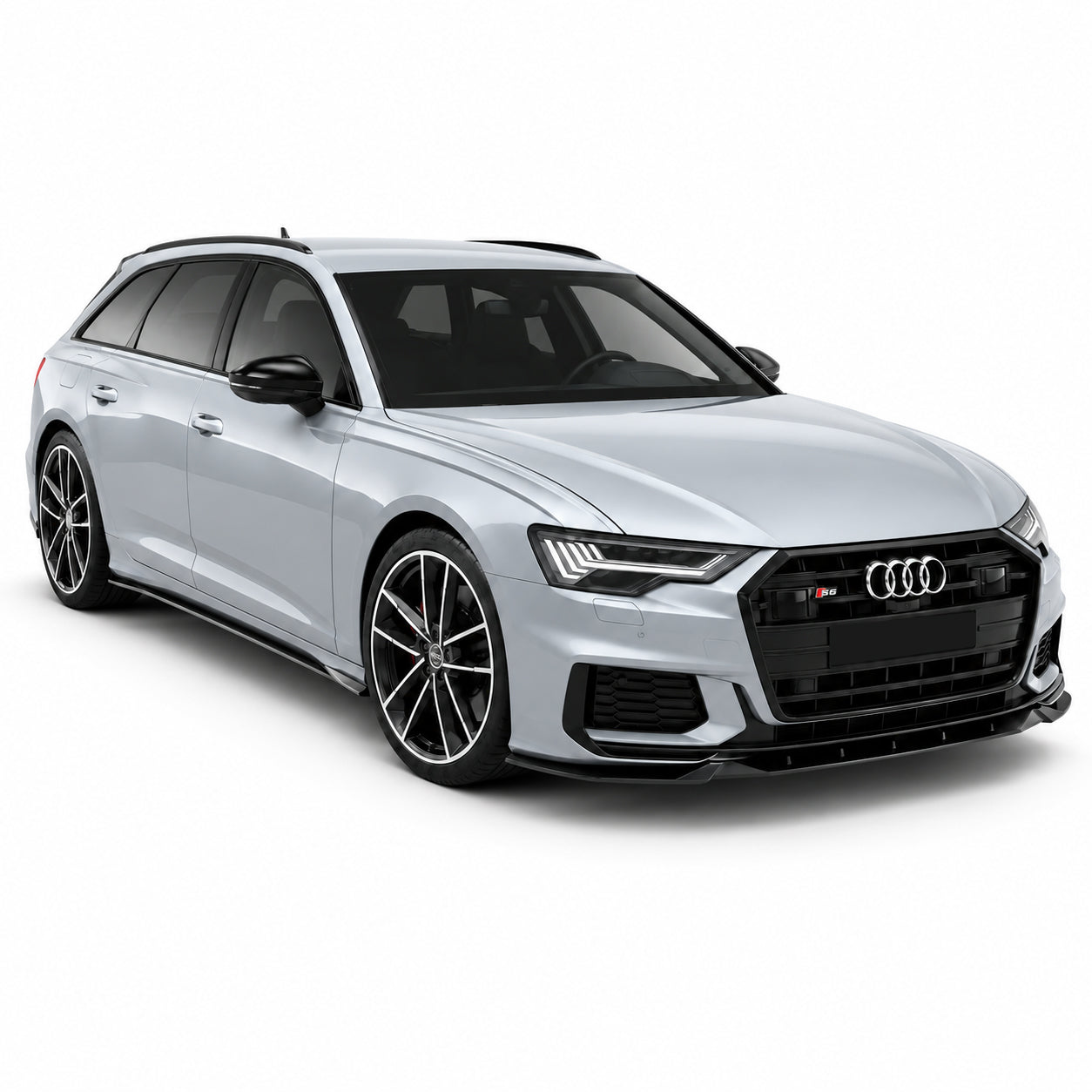 Audi A6 S Line 2019+ Parlak Siyah Ön Lip | Sportif Ön Tampon Eki